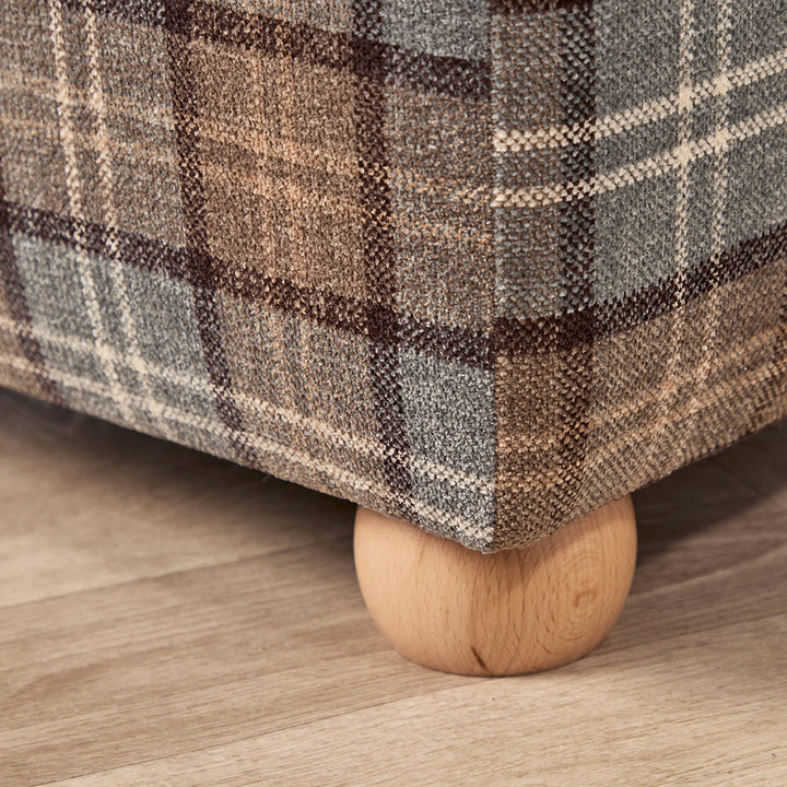 Oxford Piped Cube (Tartan Duck Egg) 46 x 46 x 46cm