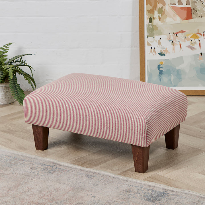 Richmond Small Footstool (Sanderson Emiko Pink) 61 x 41cm