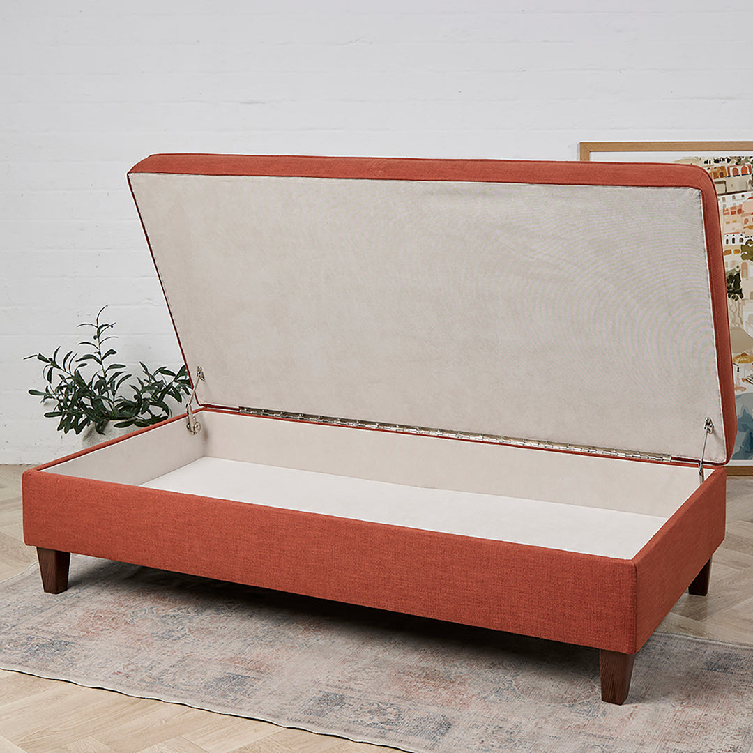 Kensington Storage Ottoman (Parker Carrot) 152 x 76cm