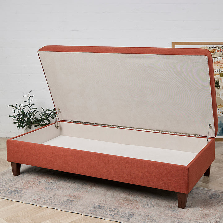 Kensington Storage Ottoman (Parker Carrot) 152 x 76cm