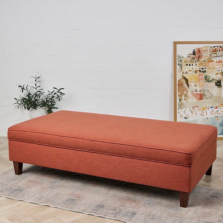 Kensington Storage Ottoman (Parker Carrot) 152 x 76cm