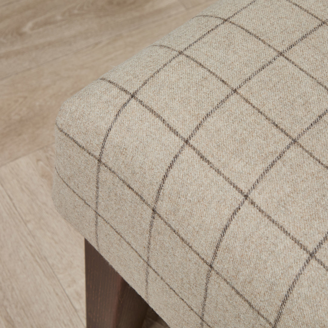 Heritage Coffee Table Stool (Wool Richmond Check Beige) 127 x 76cm