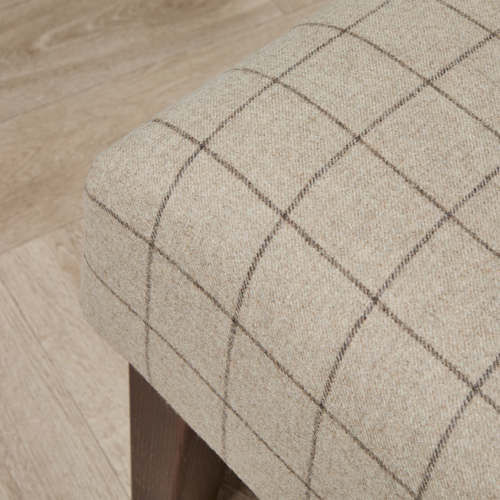Heritage Coffee Table Stool (Wool Richmond Check Beige) 127 x 76cm