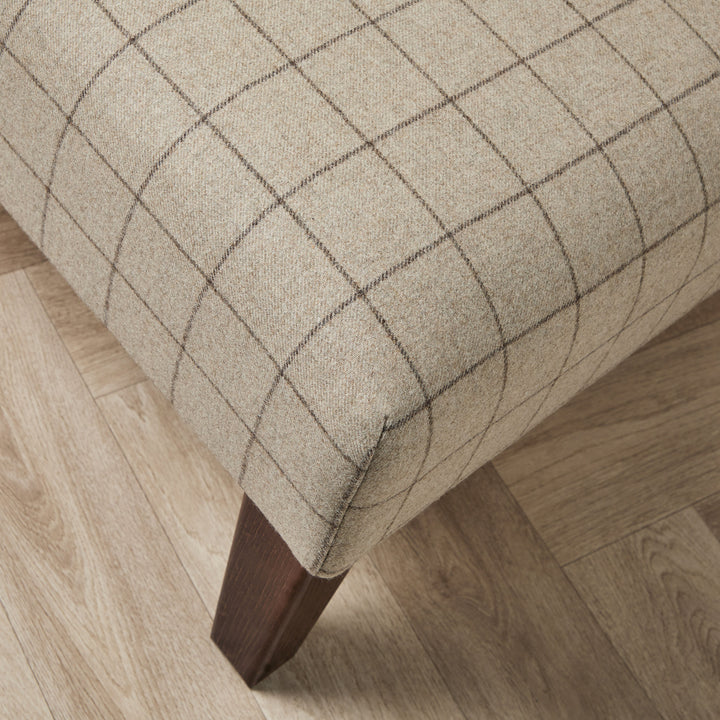Heritage Coffee Table Stool (Wool Richmond Check Beige) 127 x 76cm