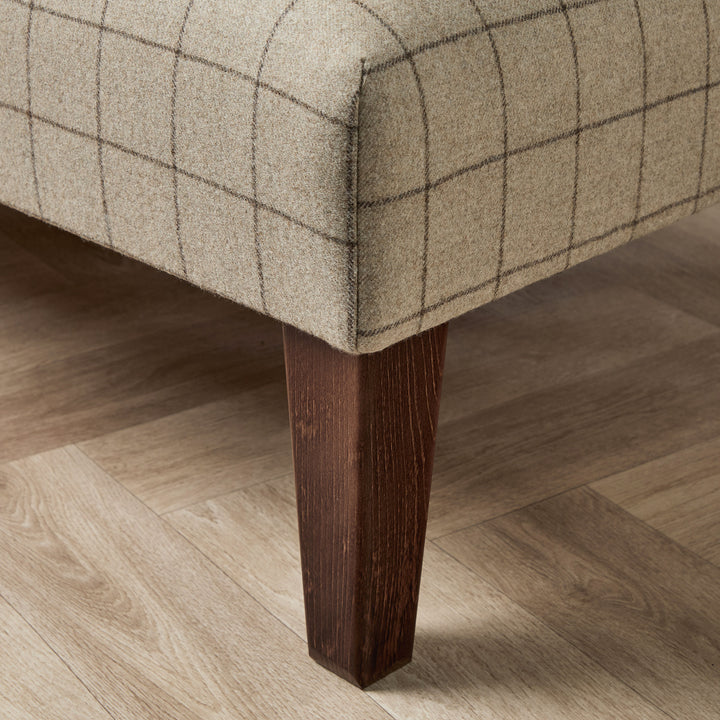 Heritage Coffee Table Stool (Wool Richmond Check Beige) 127 x 76cm