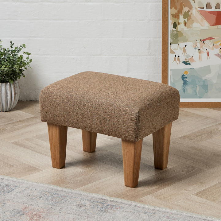 Richmond Small Footstool (Wool Linwood Barra Unst) 46 x 33cm