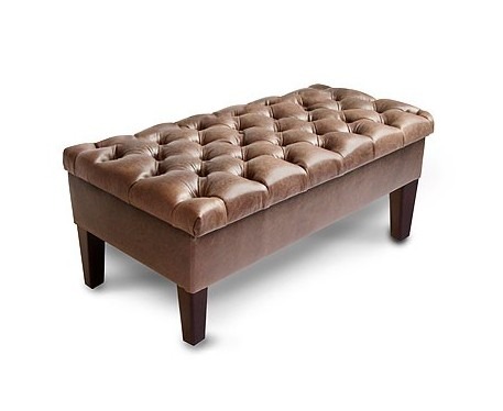 Leather Footstools At, Large White Leather Footstool